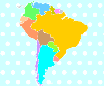 南アメリカ地図クイズ